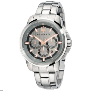 Maserati Men’s Chronograph Quartz Silver Stainless Steel Grey Dial 44mm Watch R8873621004