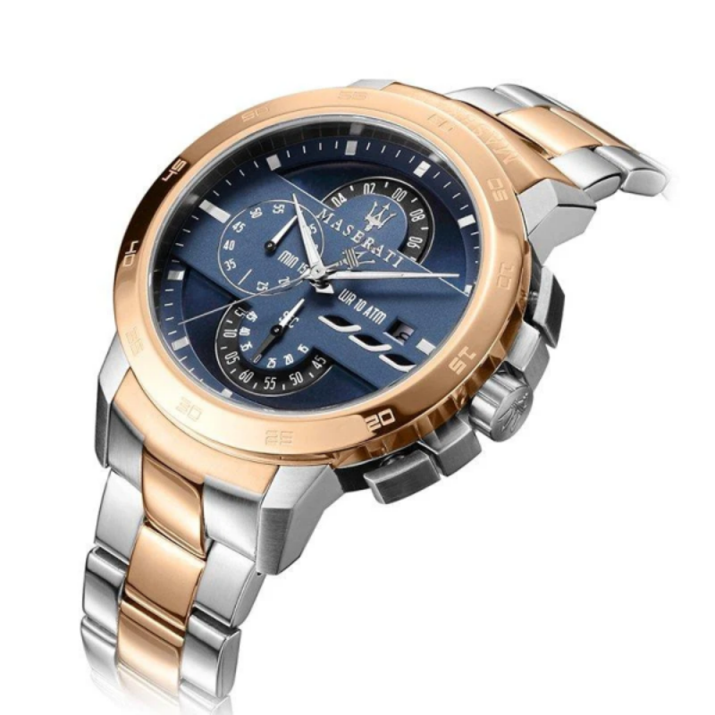 Maserati Men’s Chronograph Quartz Stainless Steel Navy Blue Dial 44mm Watch R8873619002 - Image 2