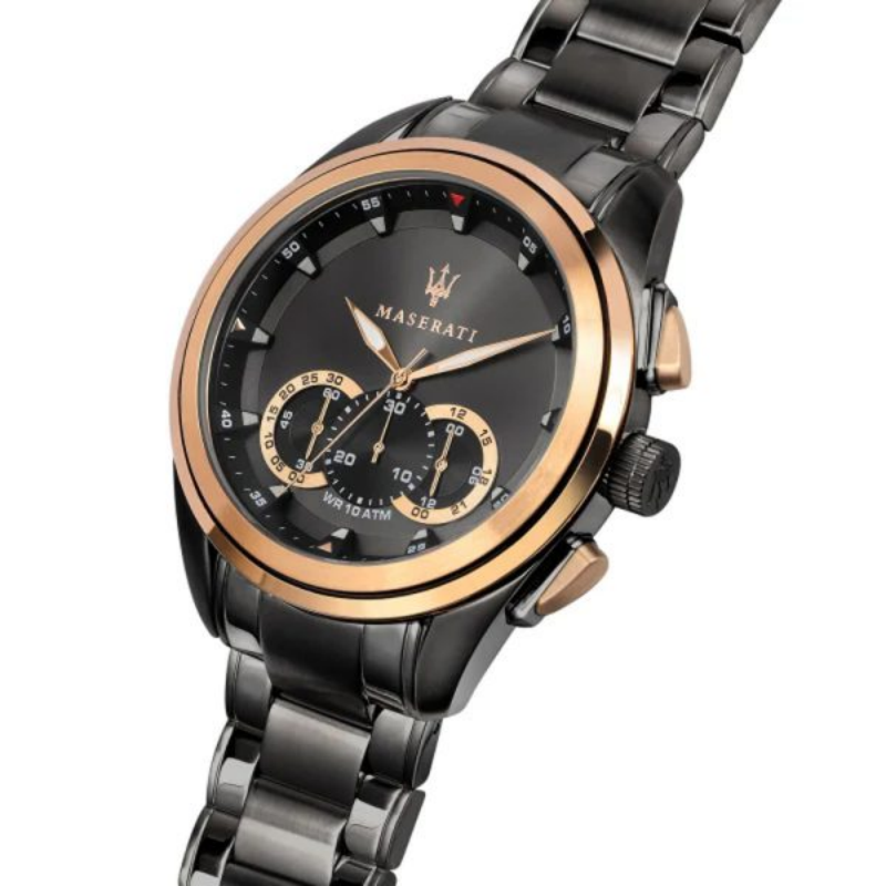 Maserati Men’s Chronograph Quartz Black Stainless Steel Black Dial 45mm Watch R8873612016 - Image 2