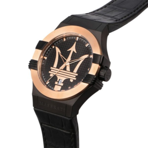 Alternative view of Maserati Men’s Quartz Black Leather Strap Black Dial 40mm Watch R8851108032
