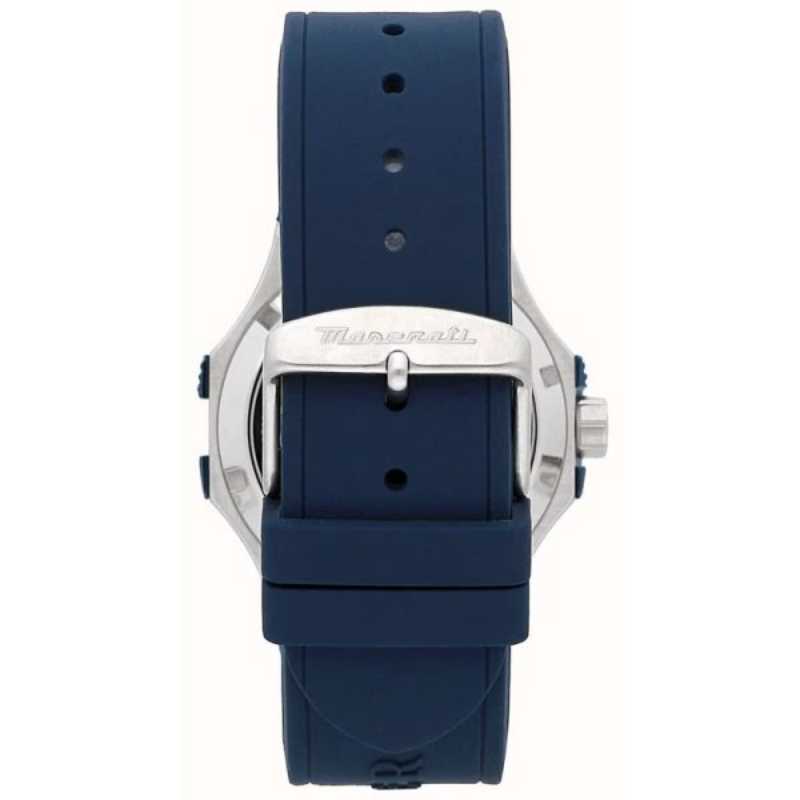 Maserati Men’s Automatic Blue Silicone Strap Blue Skeleton Dial 42mm Watch R8821108035 - Image 2