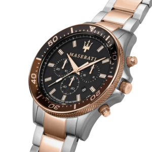 Alternative view of Maserati Men’s Chronograph Quartz Two-Tone Stainless Steel Black Dial 44mm Watch R8873640009