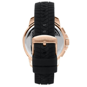 Alternative view of Maserati Men’s Chronograph Quartz Black Silicone Strap Black Dial 44mm Watch R8871621012