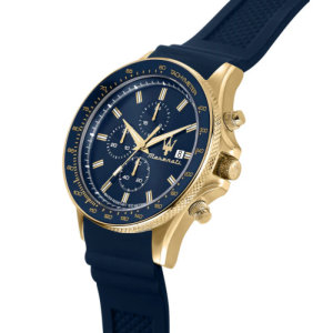 Alternative view of Maserati Men’s Chronograph Quartz Silicone Strap Blue Dial 44mm Watch R8871640004