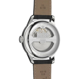 Alternative view of TISSOT Men’s Powermatic Swiss-Made Black Leather Strap Silver Dial 40mm Watch T006.407.16.033.00