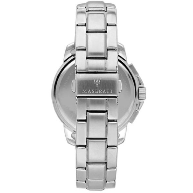 Maserati Men’s Chronograph Quartz Silver Stainless Steel Black Dial 44mm Watch R8873621009 - Image 3