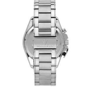 Maserati Men’s Chronograph Quartz Silver Stainless Steel Black Dial 45mm Watch R8873612059 - Image 3