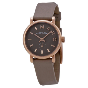 Marc by Marc Jacobs Women’s Quartz Gravel Grey Leather Strap Grey Dial 28mm Watch MBM1318