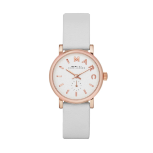 Marc by Marc Jacobs Women’s Quartz White Leather Strap White Dial 27mm Watch MBM1284