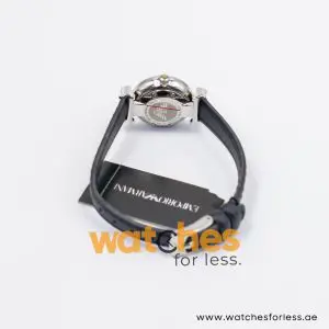 Emporio Armani Women’s Quartz Black Leather Strap Silver Grey 22mm Watch AR1685-1 - Image 9