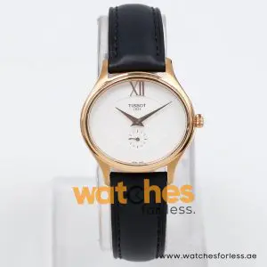 Tissot Women’s Quartz Swiss Made Black Leather Strap White Dial 32mm Watch T103.310.36.033.00-1