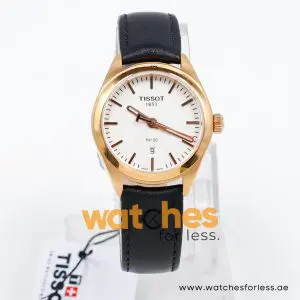 Tissot Women’s Quartz Swiss Made Black Leather Strap White Dial 33mm Watch T101.210.36.031.00