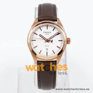 Tissot Women’s Quartz Swiss Made Dark Brown Leather Strap White Dial 33mm Watch T101.210.36.031.00-1