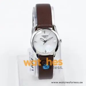 Tissot Women’s Quartz Swiss Made Dark Brown Leather Strap Mother Of Pearl Dial 28mm Watch T023.210.16.111.00