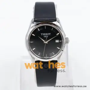 Tissot Women’s Quartz Swiss Made Black Leather Strap Black Dial 33mm Watch T035.210.16.051.01-1