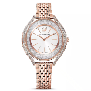 SWAROVSKI Women’s Swiss Made Quartz Rose Gold Stainless Steel White Dial 35mm Watch 5519459