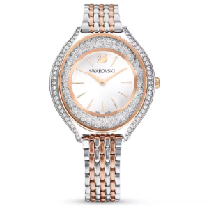 SWAROVSKI Women’s Swiss Made Quartz Two-tone Stainless Steel White Dial 35mm Watch 5644075