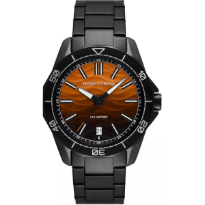 Armani Exchange Men’s Quartz Black Stainless Steel Black Dial 44mm Watch AX1964 (Without Tag)