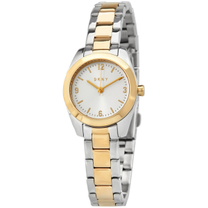 DKNY Women’s Quartz Two-Tone Stainless Steel Silver Dial 26mm Watch NY2922 (Without Tag)
