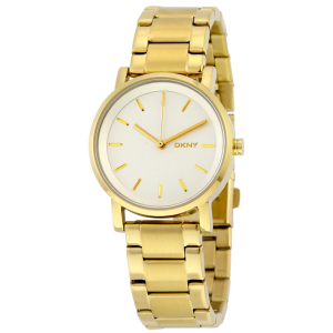 DKNY Women’s Quartz Gold Stainless Steel White Dial 34mm Watch NY2343 (Without Tag)
