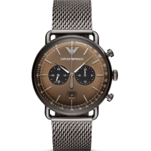 Emporio Armani Men’s Quartz Chronograph Stainless Steel Brown Dial 43mm Watch AR11141 (Without Tag)