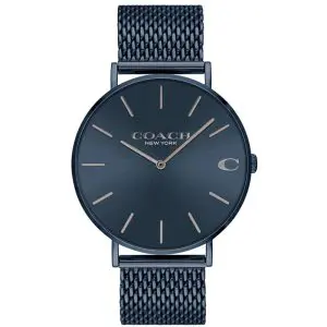 Coach Men’s Quartz Blue Stainless Steel Blue Dial 41mm Watch 14602146