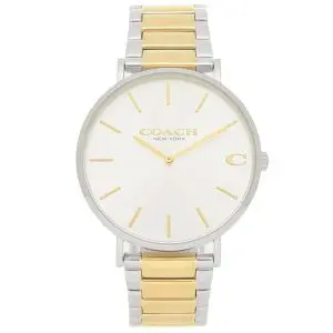Coach Men’s Quartz Two-tone Stainless Steel Silver Dial 41mm Watch 14602432