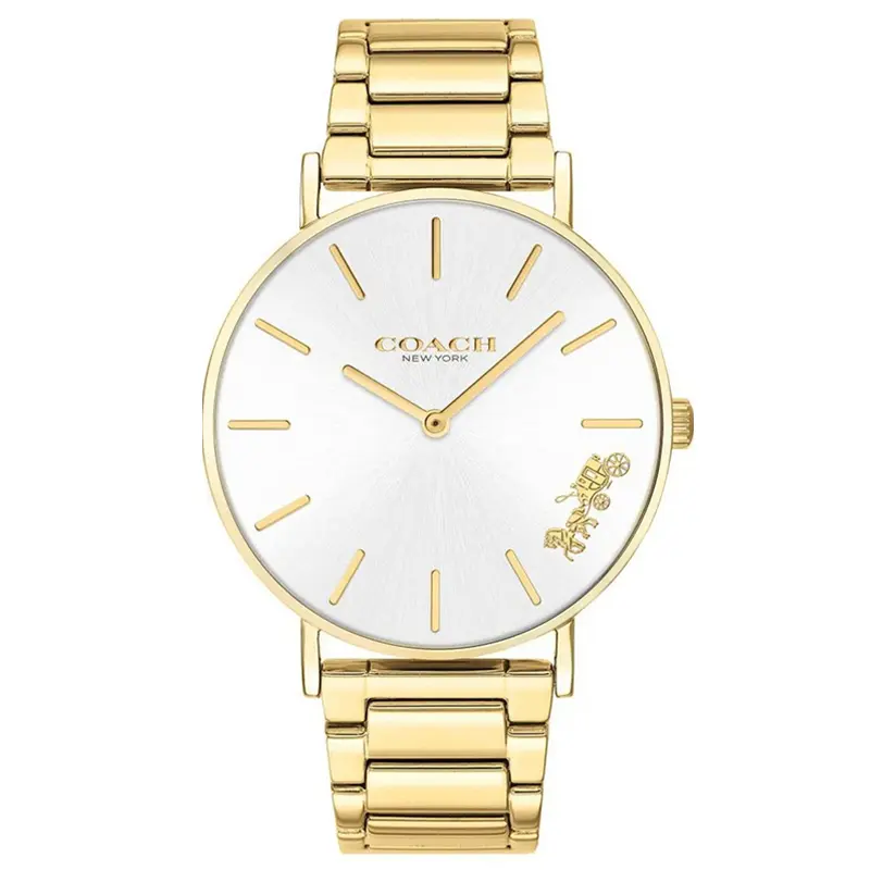 Coach Women’s Quartz Gold Stainless Steel White Dial 36mm Watch 14503345
