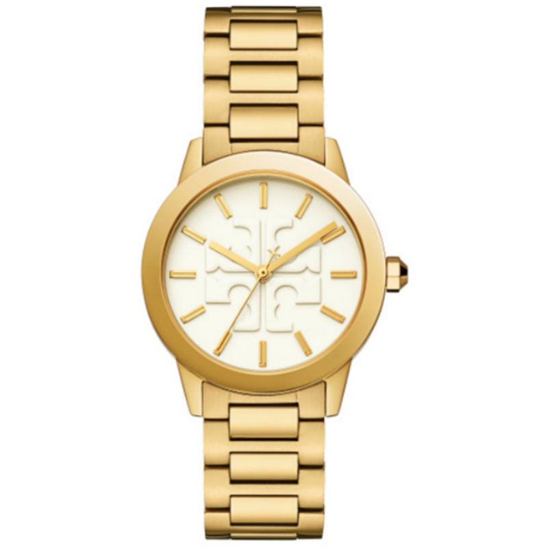 Tory Burch Women’s Quartz Gold Stainless Steel White Dial 36mm Watch TBW2010 (Without Tag)