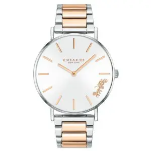 Coach Women’s Quartz Two-tone Stainless Steel Silver Dial 36mm Watch 14503346