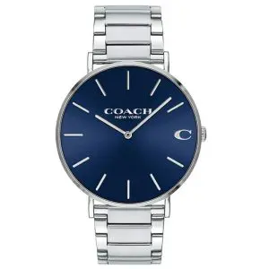Coach Men’s Quartz Silver Stainless Steel Blue Dial 41mm Watch 14602429