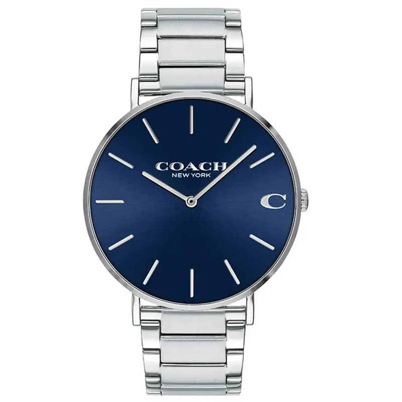 Coach Men’s Quartz Silver Stainless Steel Blue Dial 41mm Watch 14602429