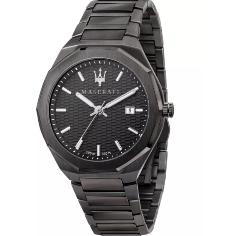 Maserati Men’s Quartz Dark Grey Stainless Steel Black Dial 45mm Watch R8853142001