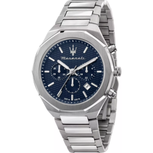 Maserati Men’s Chronograph Quartz Silver Stainless Steel Blue Dial 45mm Watch R8873642006