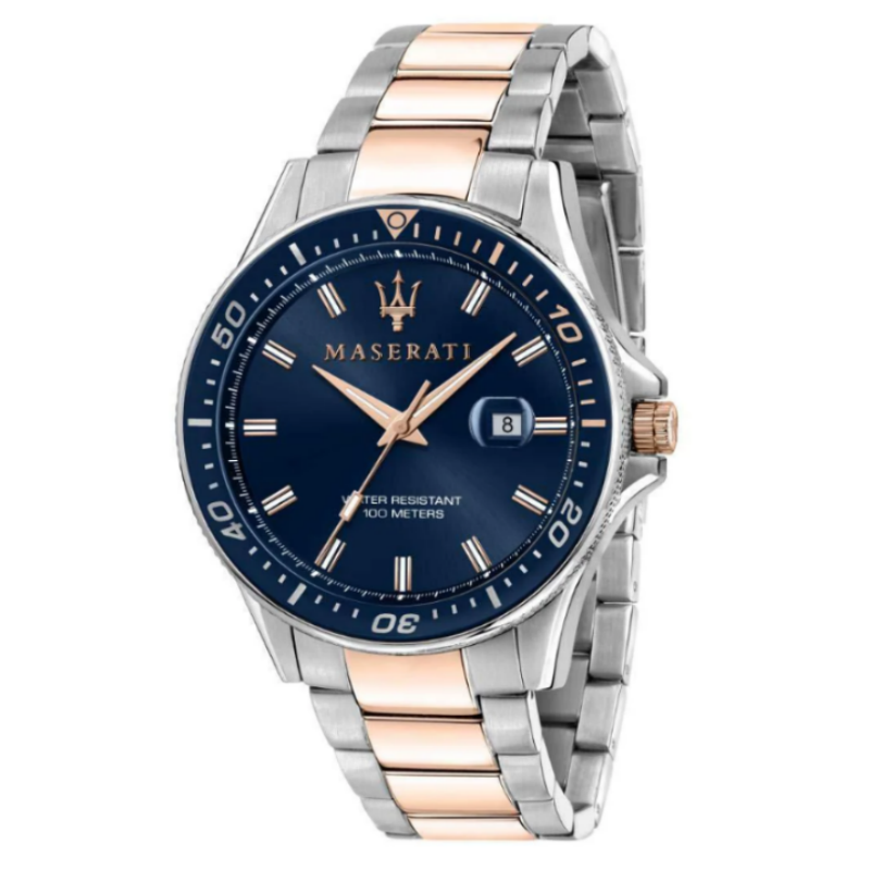 Maserati Men’s Quartz Two-Tone Stainless Steel Blue Dial 44mm Watch R8853140003