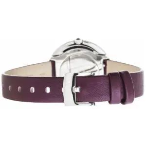 Alternative view of SWAROVSKI Women’s Swiss Made Quartz Purple Leather Strap White Dial 34mm Watch 5295355