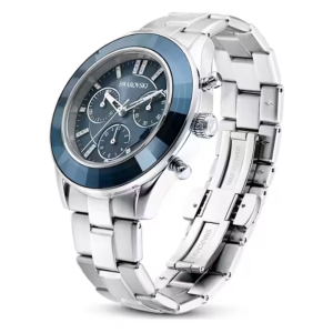 Alternative view of SWAROVSKI Unisex Swiss Made Quartz Silver Stainless Steel Blue Dial 39mm Watch 5610481