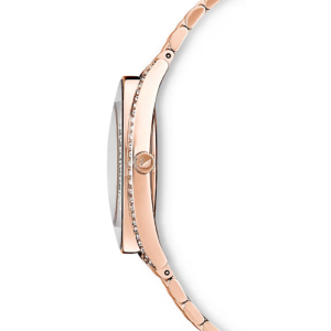 Alternative view of SWAROVSKI Women’s Swiss Made Quartz Rose Gold Stainless Steel White Dial 35mm Watch 5519459