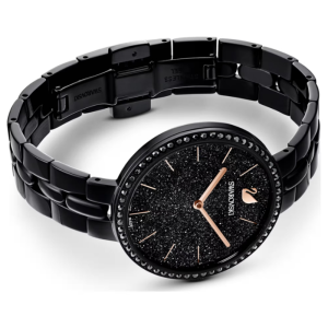 Alternative view of SWAROVSKI Women’s Swiss Made Quartz Black Stainless Steel Black Glitter Dial 32mm Watch 5547646