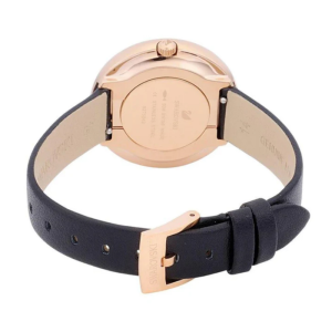 Alternative view of SWAROVSKI Women’s Swiss Made Quartz Black Leather Strap Black Dial 34mm Watch 5275043 (Shelf Leftover)