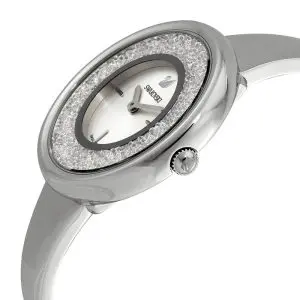Alternative view of SWAROVSKI Women’s Swiss Made Quartz Silver Metal Chain White Dial 34mm Watch 5269256