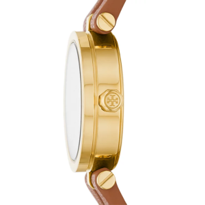 Alternative view of Tory Burch Women’s Quartz Brown Leather Strap Beige Dial 22mm Watch TBW1450