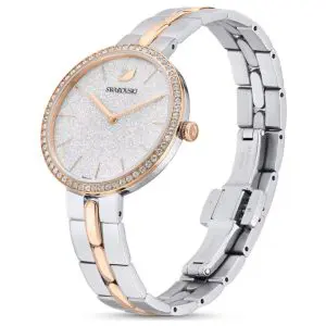 Alternative view of SWAROVSKI Women’s Swiss Made Quartz Two-tone Stainless Steel Silver Glitter Dial 32mm Watch 5644081