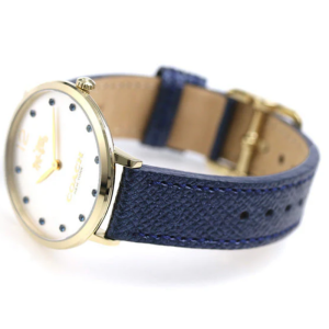 Alternative view of Coach Women’s Quartz Blue Leather Strap Silver Dial 36mm Watch 14502687