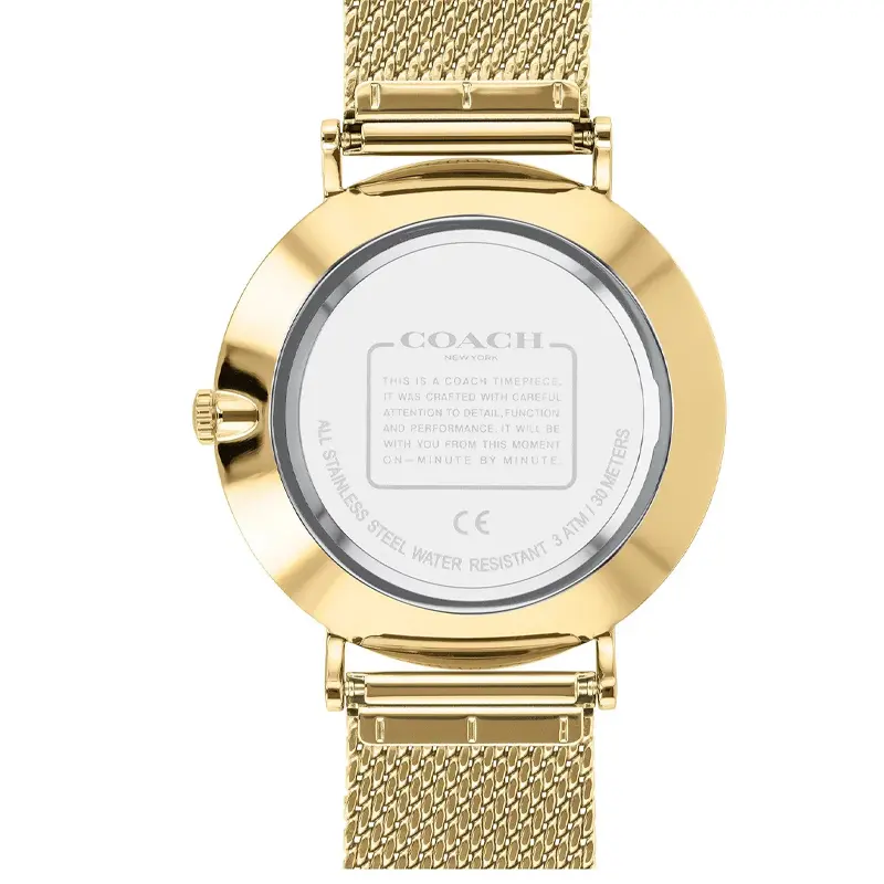 Coach Men’s Quartz Gold Stainless Steel Black Dial 41mm Watch 14602440 - Image 2