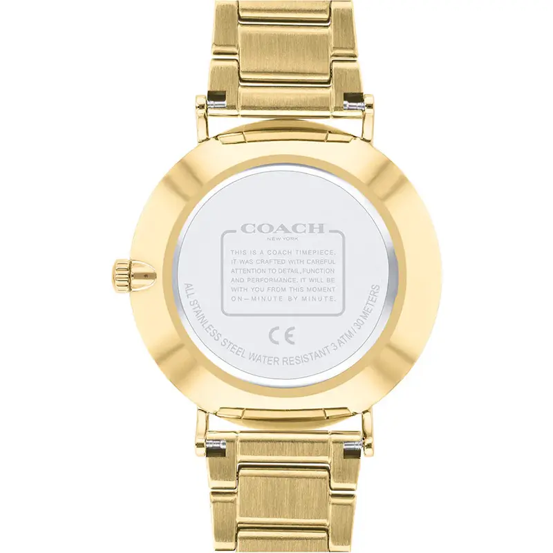 Coach Women’s Quartz Gold Stainless Steel White Dial 36mm Watch 14503345 - Image 2