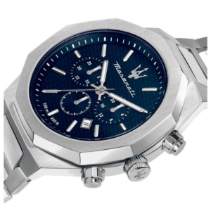 Alternative view of Maserati Men’s Chronograph Quartz Silver Stainless Steel Blue Dial 45mm Watch R8873642006