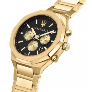 Alternative view of Maserati Men’s Chronograph Quartz Gold Stainless Steel Black Dial 45mm Watch R8873642001