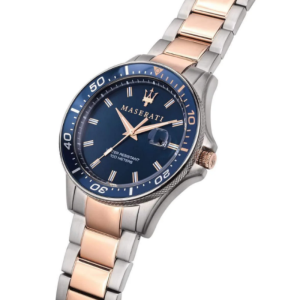 Alternative view of Maserati Men’s Quartz Two-Tone Stainless Steel Blue Dial 44mm Watch R8853140003