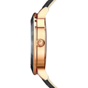 Alternative view of SWAROVSKI Women’s Swiss Made Quartz Black Leather Strap Black Dial 39mm Watch 5414410